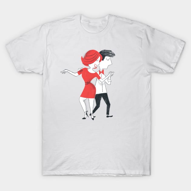 Couple dancing salsa bachata T-Shirt by bailopinto